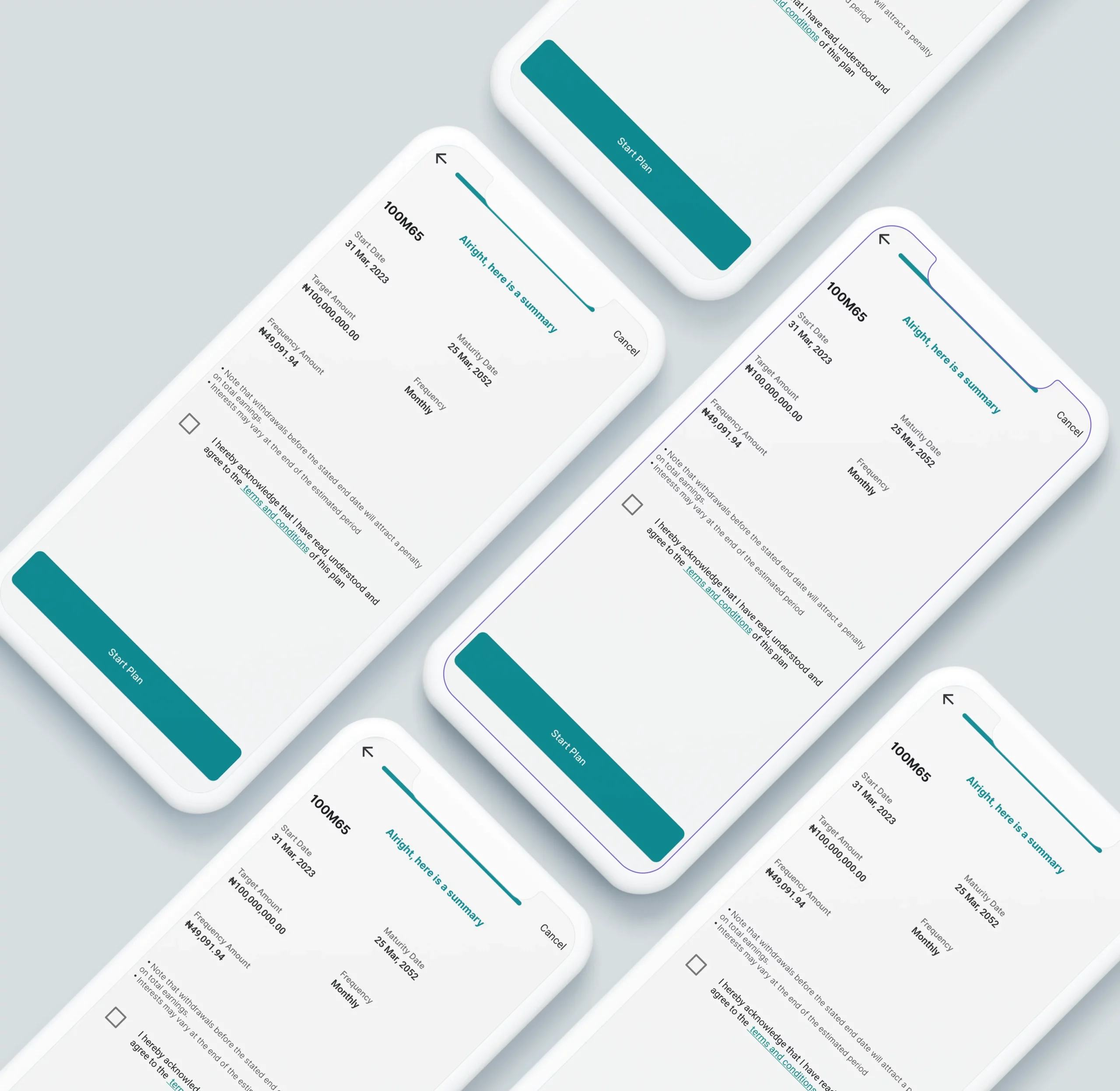 InvestNaija 100M65 plan screens